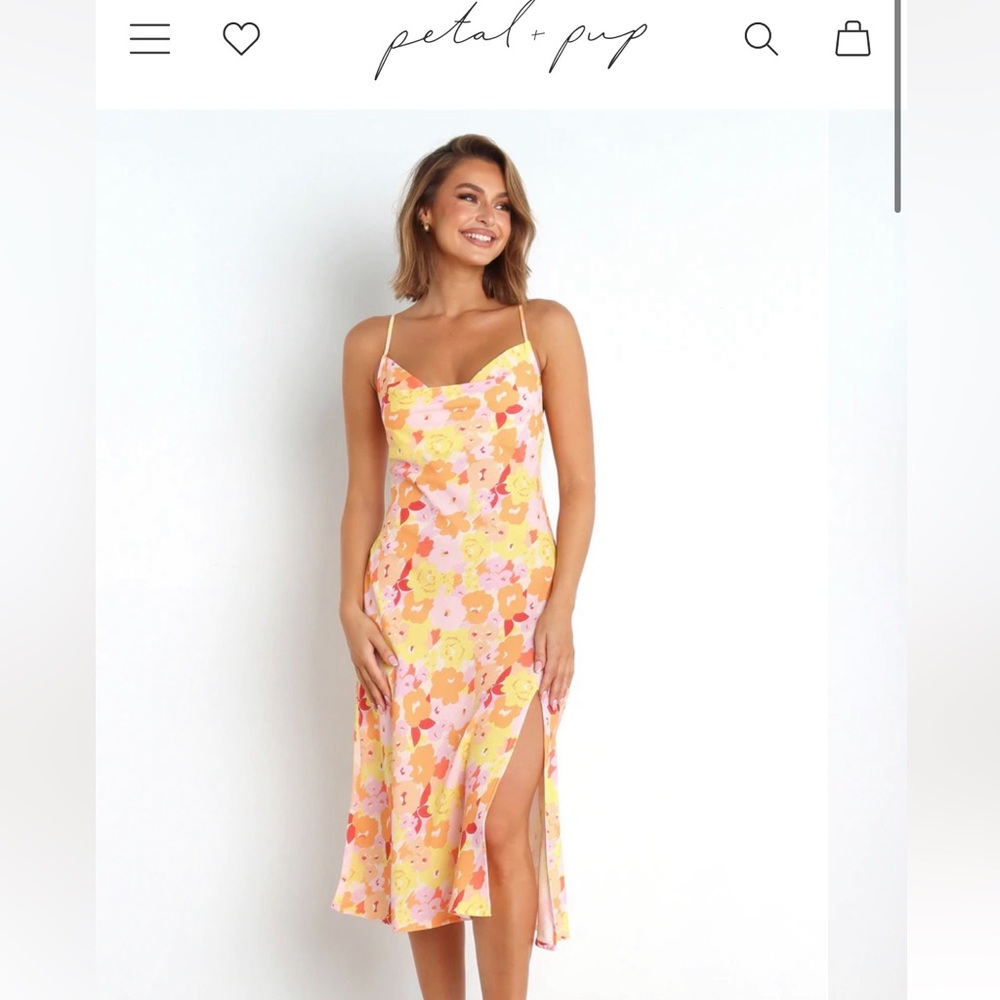 Petal and Pup Orange Shelby dress